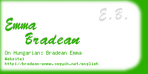 emma bradean business card